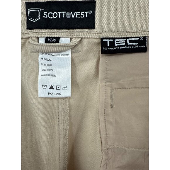 Scottevest Tech-Enabled Hidden Cargo Pants Teflon Travel 10 Pockets 38x34 - Picture 7 of 15